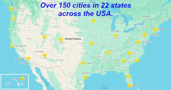 USA. Service Map